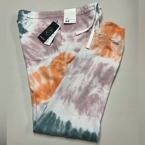 Tie-Dye Print Casual Fit Jogger Pants Cotton Teal